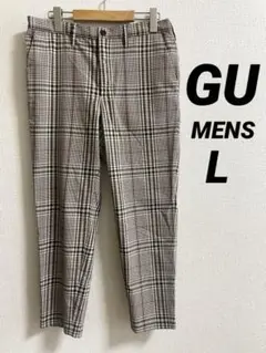 GUチェック柄 イージーアンクルパンツ