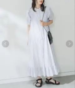 【新品タグ付き】B:MING by BEAMS ストライプシャツワンピースのサムネイル
