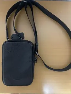 COACH ブラックレザー ショルダーバッグ