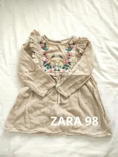 ZARAbaby ワンピース 刺繍 花柄　チュニック　98