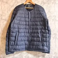 美品 ユニクロ ウルトラライトダウンコンパクトジャケット ネイビー L