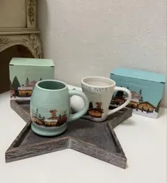 KALDI ＊ カルディ 2021 & 2023 クリスマス マグカップ 2個