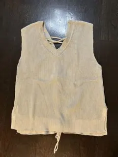 GU バックレースアップニットベスト　サイズS