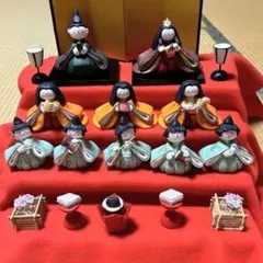 中古美品 送料込合計¥66000】 木目込み雛人形 7段飾り 雛祭り ④