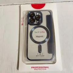 iPhone14Pro スマホケース カバー マグネット対応 ネイビー 手帳型