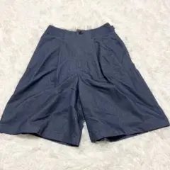【a4613】グリーンレーベルリラクシング 美品 ハーフパンツ S 紺
