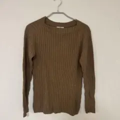 IENA◆リブニット/ブラウン/14-080-900-7230-4-0