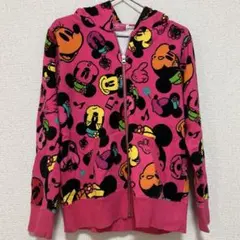《送料込み》ディズニーリゾート　ミニー　総柄　パーカー　Lサイズ