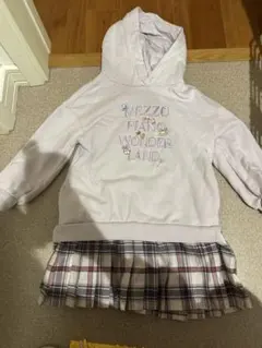 mezzo piano フード付きワンピース