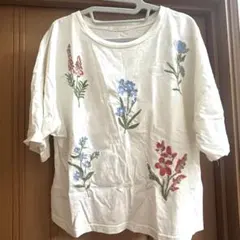 エヘカソポ ehka sopo カットソー Tシャツ 刺繍 花柄　SM2