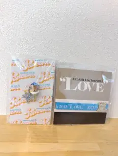 嵐グッズ　嵐ロゴ付リボンブレスレット、スマートフォンイヤホンジャック 青 大野智