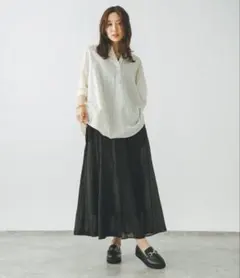 【新品タグ付き】GLOBAL WORK コットンライクフレアスカート レギュラーのサムネイル
