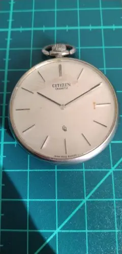 CITIZEN クォーツ 懐中時計 シルバージャンク品