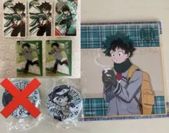 緑谷出久セット 色紙、缶バッジ、カード、シール