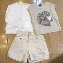 ZARAセット ( ショートパンツ、ベスト、カーディガン )のサムネイル