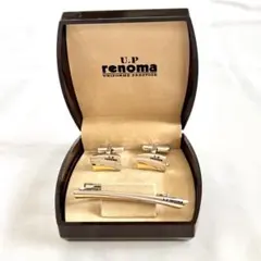 UP RENOMA レノマ カフス タイピン ネクタイピン 2点セット シルバー