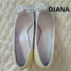 DIANA メッシュシューズ ホワイト/イエロー　レディース　23cmダイアナ