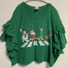 アメリカ古着リメイク グリーン クリスマス サンタ 2XL
