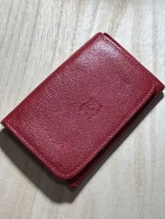 ILBISONTE イルビゾンテ カードケース 名刺入れ 本革 レザー レッド