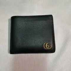 GUCCI 二つ折り財布 ブラック GGマーモントのサムネイル
