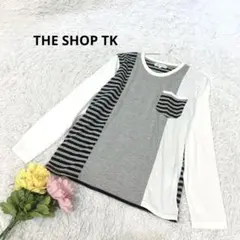 ザショップティーケー【M】トップス　ロンT ボーダー　カジュアル　ストレッチ