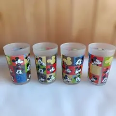 ディズニー　ミッキー&ミニー　キャラクターフロストグラス　4個セット