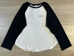 しまむらaquaist シアーバックプリントロングTシャツ　ラグランスリーブ！