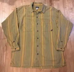 パタゴニア L ネルシャツ ストライプ オンブレ ビンテージ イエロー