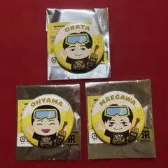 阪神タイガース セ・リーグ優勝記念 選手イラスト缶バッジ×3 小幡 大山 前川