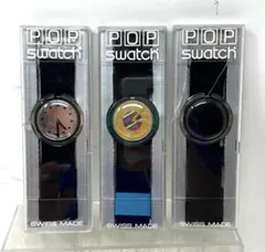 【ジャンク品】POP SWATCH アナログ腕時計 90年代 3本セットのサムネイル