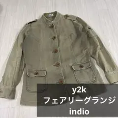 y2k フェアリーグランジ　indio ミリタリージャケット　 L フェード