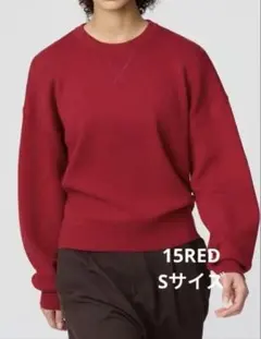 完売品☆ユニクロ☆スムースコットンクルーネックセーター Sレッド