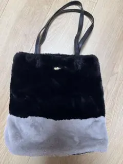 ADAM ET ROPE ファー トートバッグ バイカラーのサムネイル