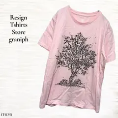 デザインティーシャツストアグラニフ/半袖Tシャツ/Ｓ/アニマルツリー/ピンクのサムネイル