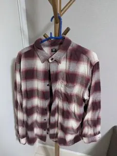 UNIQLO フランネルネルシャツ XL 赤と白チェック