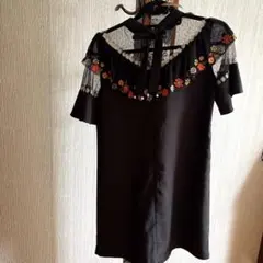 刺繍 ワンピース LILY BROWN ブラックのサムネイル