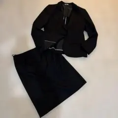 SUIT SELECT黒スーツ 　スカート　ジャケット上下　セット　大きいサイズ