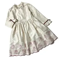 【美品】マリオバレンチノ　花柄ワンピース　フリル　日本製　キッズ　子供服　140