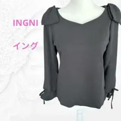 INGNI イング　レース切替　 プルオーバーカットソー　Mサイズ　ブラック