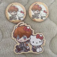 北見遊征 3SKM サンリオ にじさんじ ハローキティ 缶バッジ 特典 カード