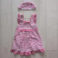 女の子用ハート柄水着セット130cm