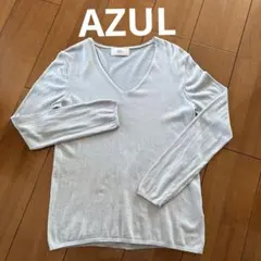 AZUL by MOUSSY Vネック 長袖 水色M