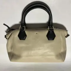 鑑定済 kate spade ケイトスペード ハンドバッグ ベージュ A4不可