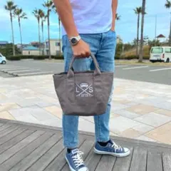 ストリート系☆LUSSO　SURF　ミニトートバッグ　グレー　新品