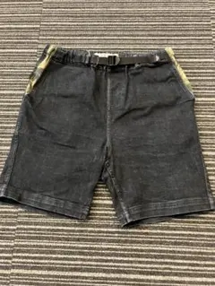 AWESOME LIFE ダークデニム ベルト付きショートパンツ