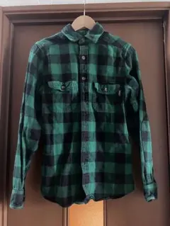 Woolrich ネルシャツ グリーン ブラック チェック Sのサムネイル