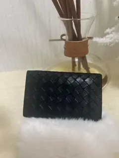 ボッテガヴェネタ イントレチャート 5連 キーケース レザー ブラック