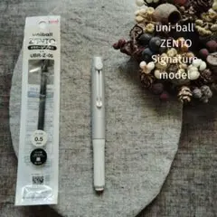 ユニボールワン zento 0 38 mm シグニチャ シルバーリフィル付き