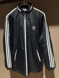 極美品 80s adidas コーチジャケット 中綿 キルティング ブラック L