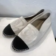 再販 【シャネル】 エスパドリーユ ココマーク CHANEL フラットシューのサムネイル